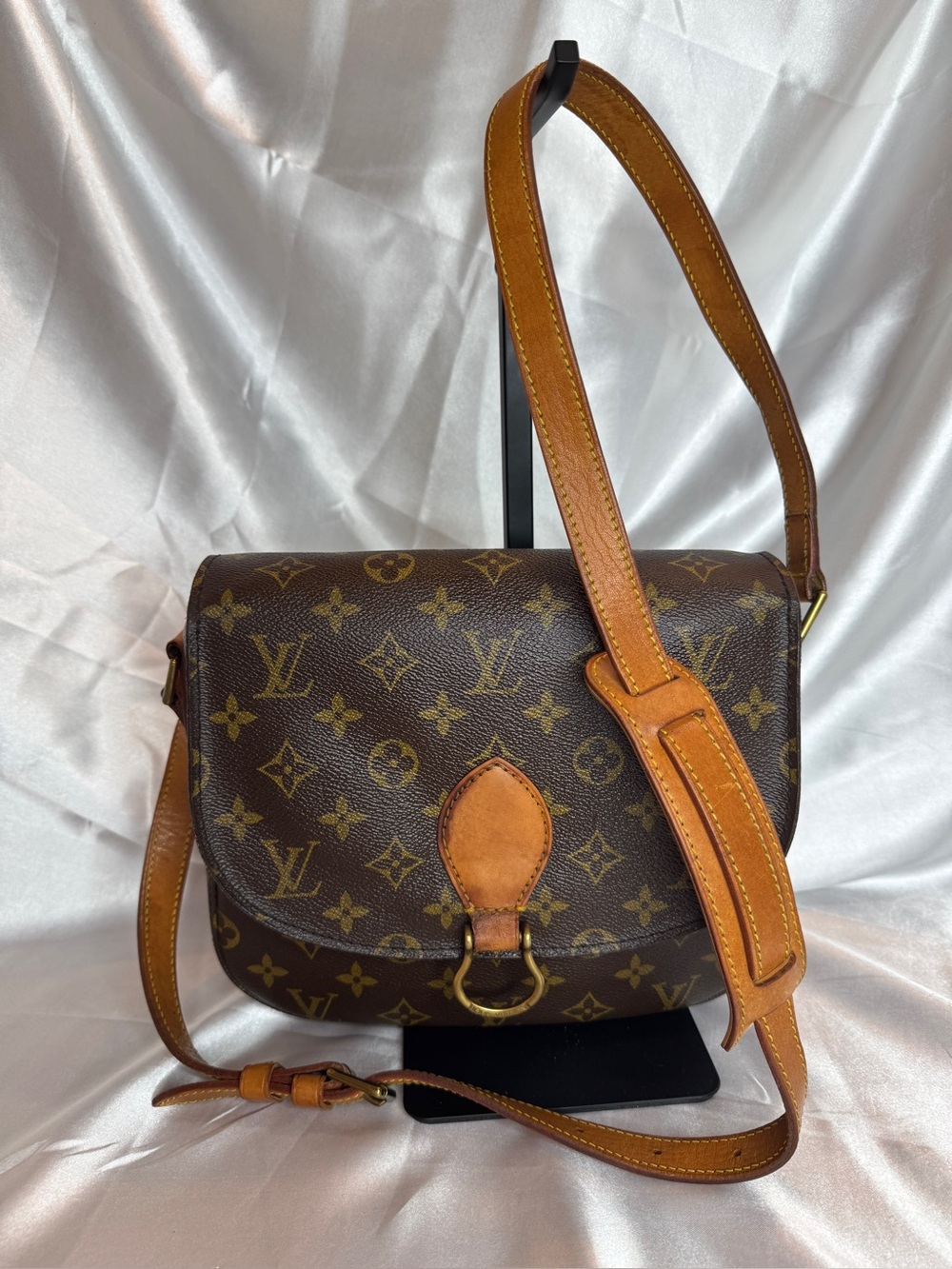 Louis Vuitton LV Monogram Canvas Saint Cloud GM Shoulder and Crossbody Bag w/COA
